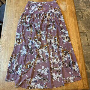 Promesa Mauve Floral Hi Low Skirt